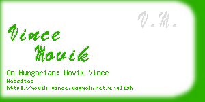 vince movik business card